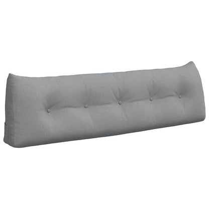 Cuscino per Schiena Grigio chiaro 160 x 24 x 50 cm Tessuto