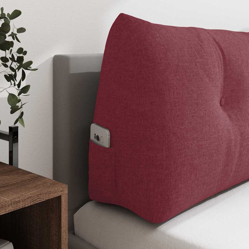 Cuscino per Schiena Rosso Vino 160 x 24 x 50 cm Tessuto