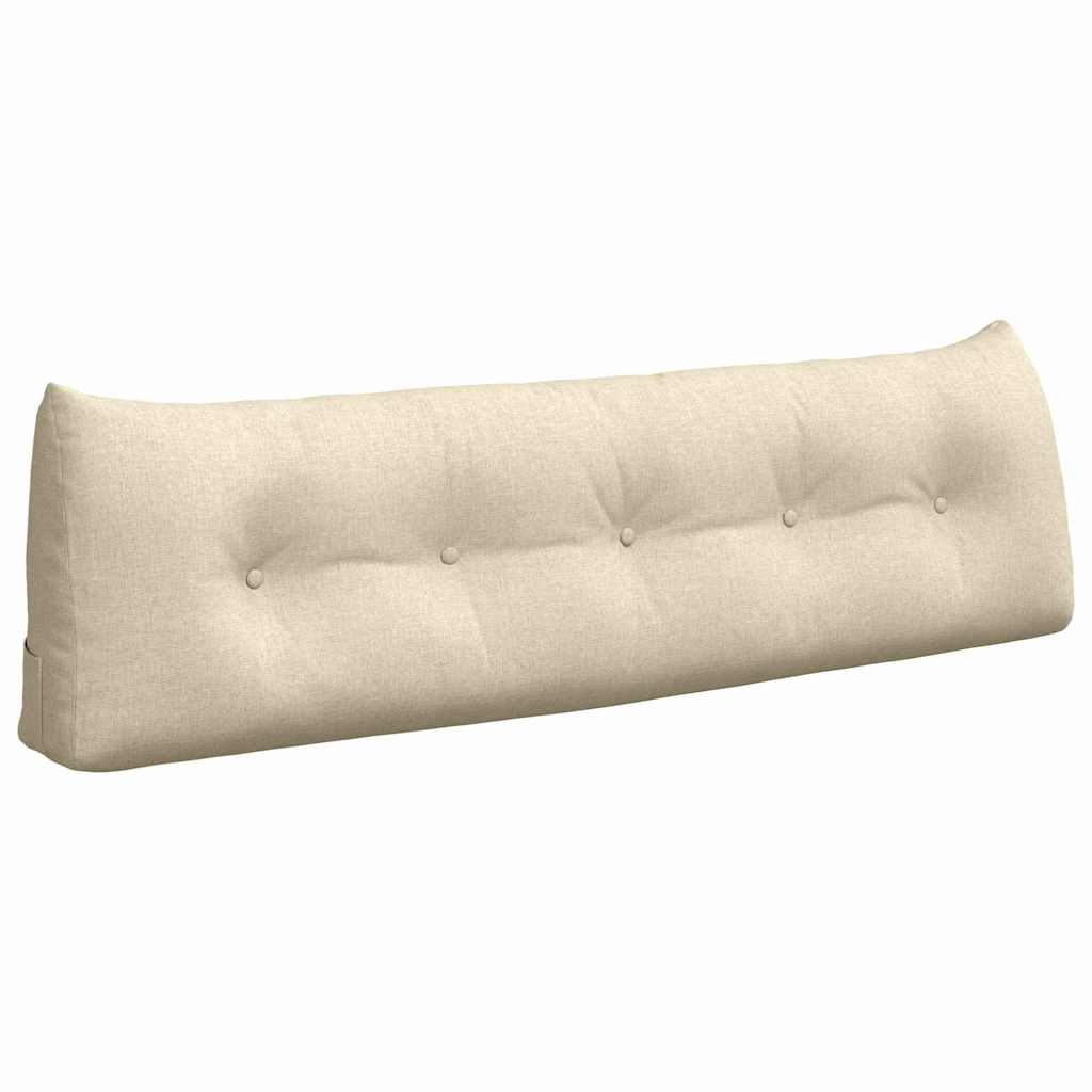 Cuscino per Schiena Crema 160 x 24 x 50 cm Tessuto