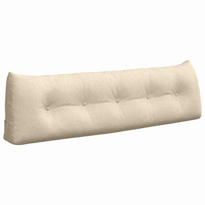 Cuscino per Schiena Crema 160 x 24 x 50 cm Tessuto