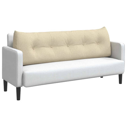 Cuscino per Schiena Crema 160 x 24 x 50 cm Tessuto