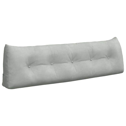 Cuscino per Schiena Grigio chiaro 160 x 24 x 50 cm Velluto