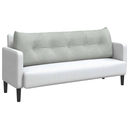 Cuscino per Schiena Grigio chiaro 160 x 24 x 50 cm Velluto