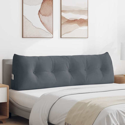 Cuscino per Schiena Grigio scuro 160 x 24 x 50 cm Velluto
