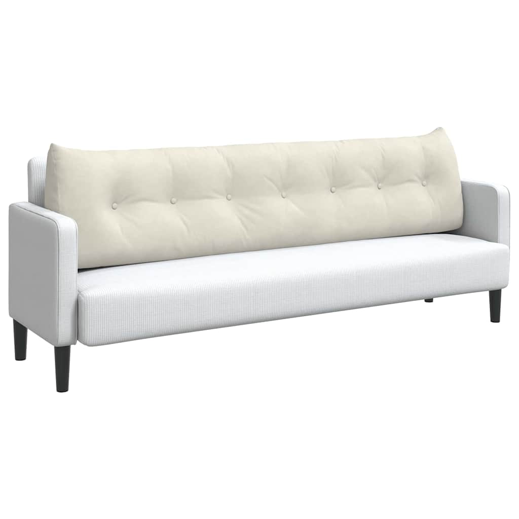 Cuscino per Schiena Crema 200 x 24 x 50 cm Velluto