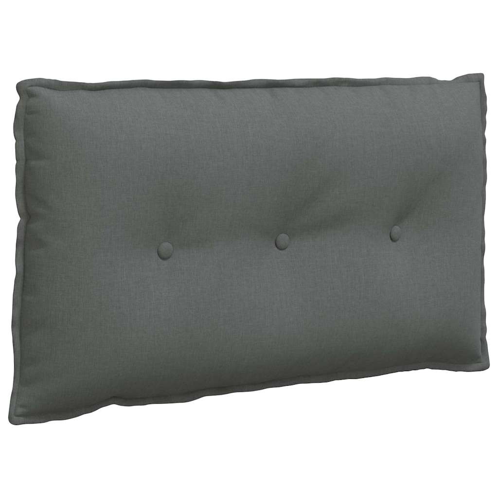 Cuscino per Schiena Grigio scuro 80 x 19 x 50 cm Tessuto