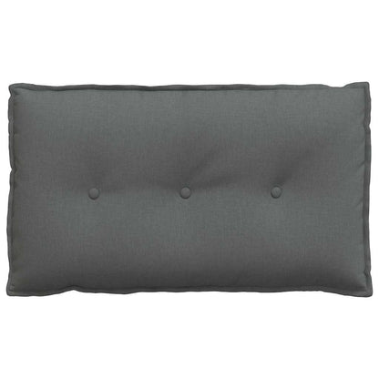 Cuscino per Schiena Grigio scuro 80 x 19 x 50 cm Tessuto