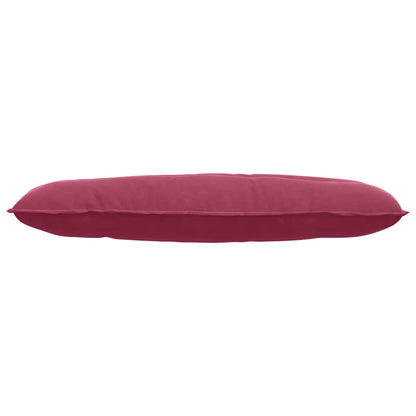 Cuscino per Schiena Rosso Vino 120 x 50 cm Tessuto in Cords