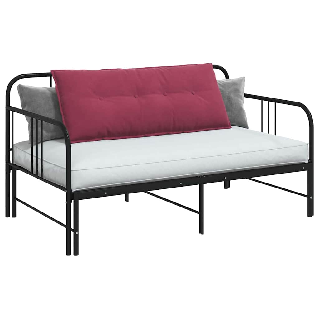 Cuscino per Schiena Rosso Vino 120 x 50 cm Tessuto in Cords