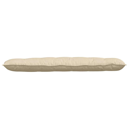 Cuscino per Schiena Crema 160 x 19 x 50 cm Tessuto
