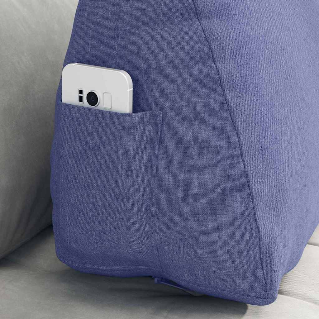 Cuscino per Schiena Blu jeans 60 x 20 x 50 cm Tessuto