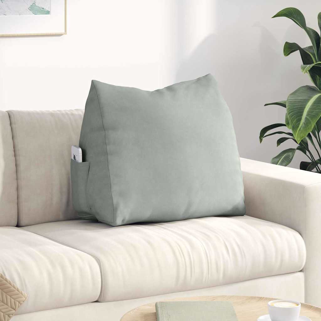 Cuscino per Schiena Grigio chiaro 60 x 20 x 50 cm