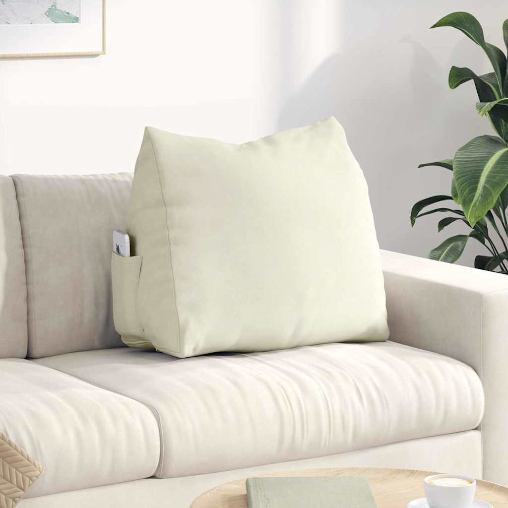 Cuscino per Schiena Crema 60 x 20 x 50 cm Tessuto in Cords