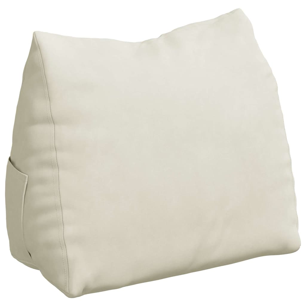Cuscino per Schiena Crema 60 x 20 x 50 cm Tessuto in Cords