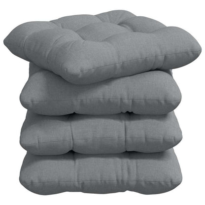 Cuscini per Seduta 4 pcs Grigio chiaro 40 x 40 x 12 cm Tessuto