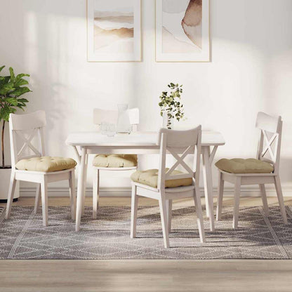 Cuscini per Seduta 4 pcs Crema 40 x 40 x 12 cm Tessuto