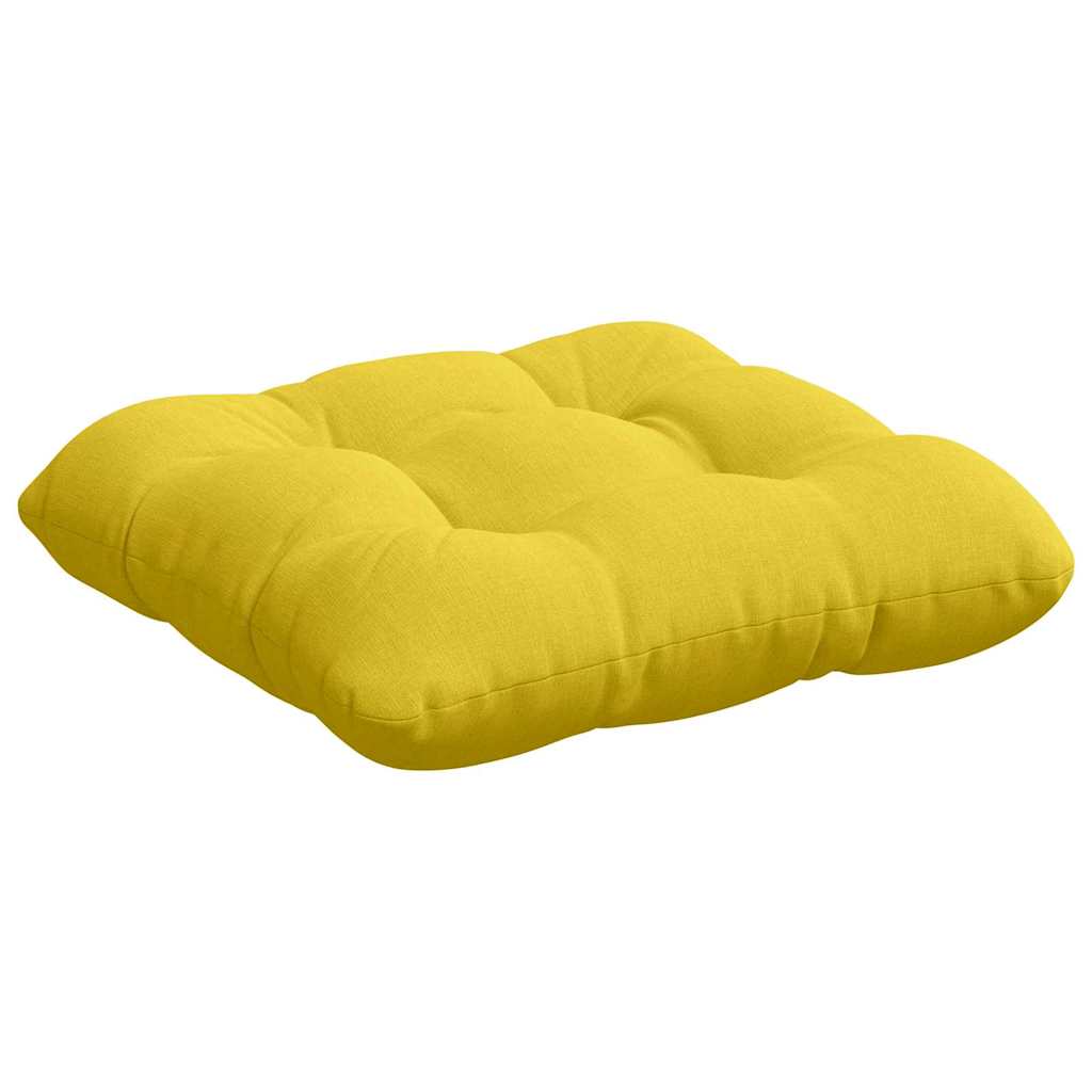 Cuscini per Seduta 4 pcs Giallo Chiaro 40 x 40 x 12 cm Tessuto