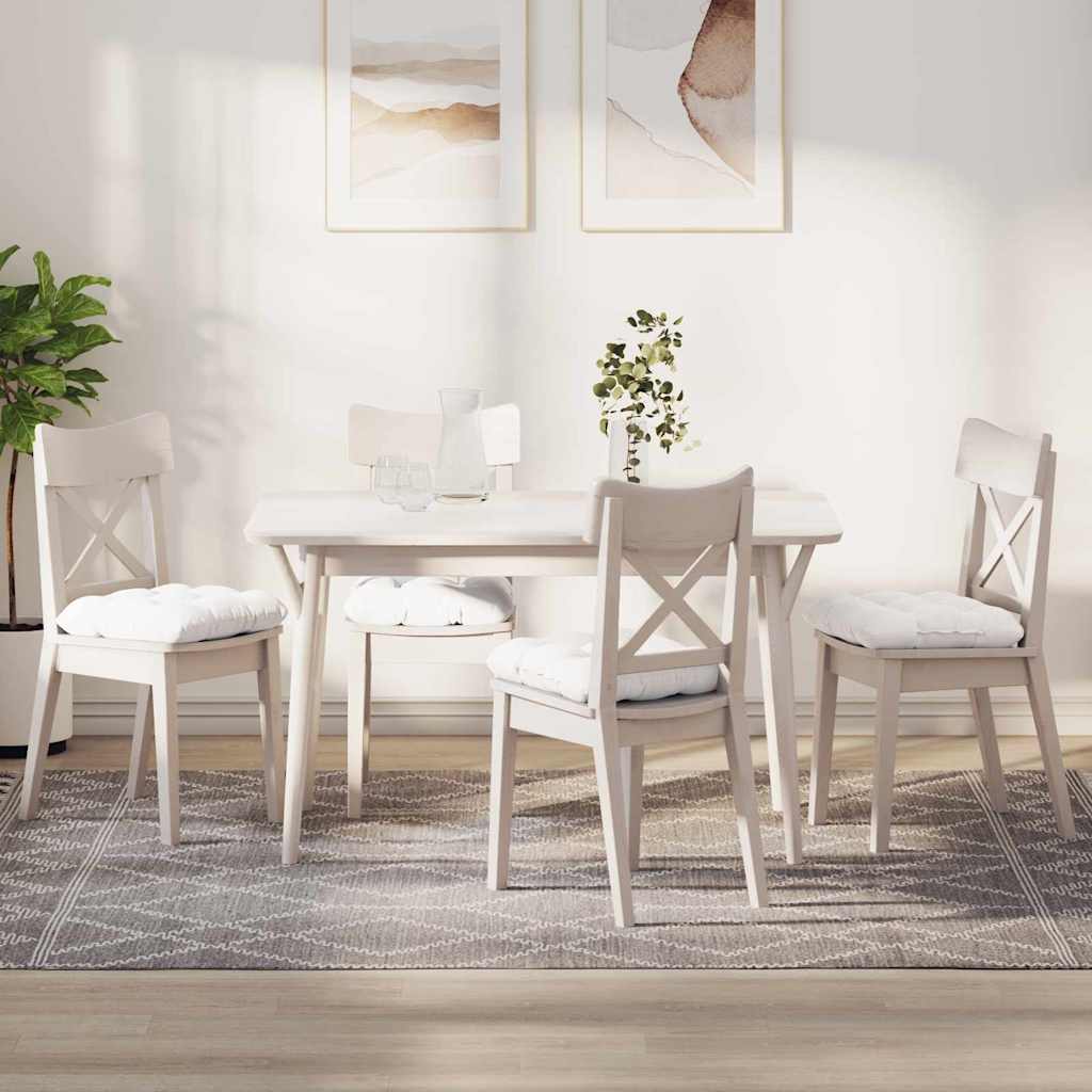 Cuscini per Seduta 4 pcs Bianco 40 x 40 x 12 cm Tessuto
