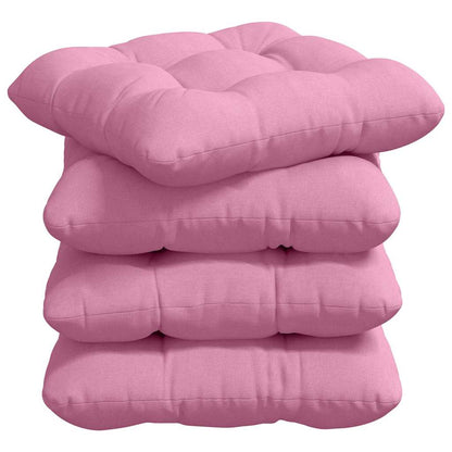 Cuscini per Seduta 4 pcs Rosa 40 x 40 x 12 cm Tessuto