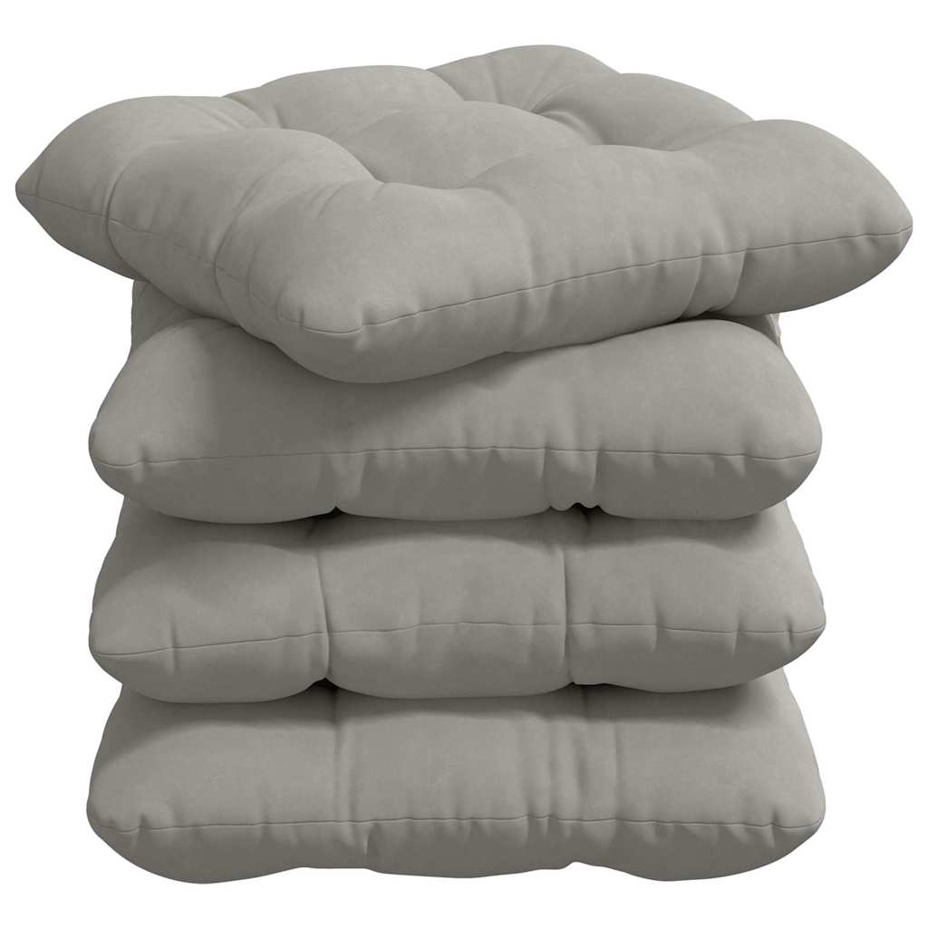 Cuscini per Seduta 4 pcs Grigio chiaro 40 x 40 cm