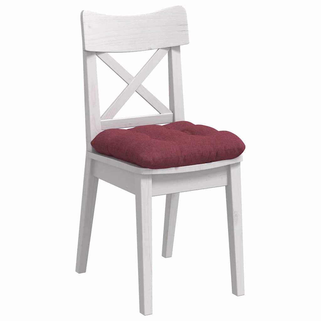 Cuscini per Seduta 4 pcs Rosso Vino 45 x 45 x 12 cm Tessuto