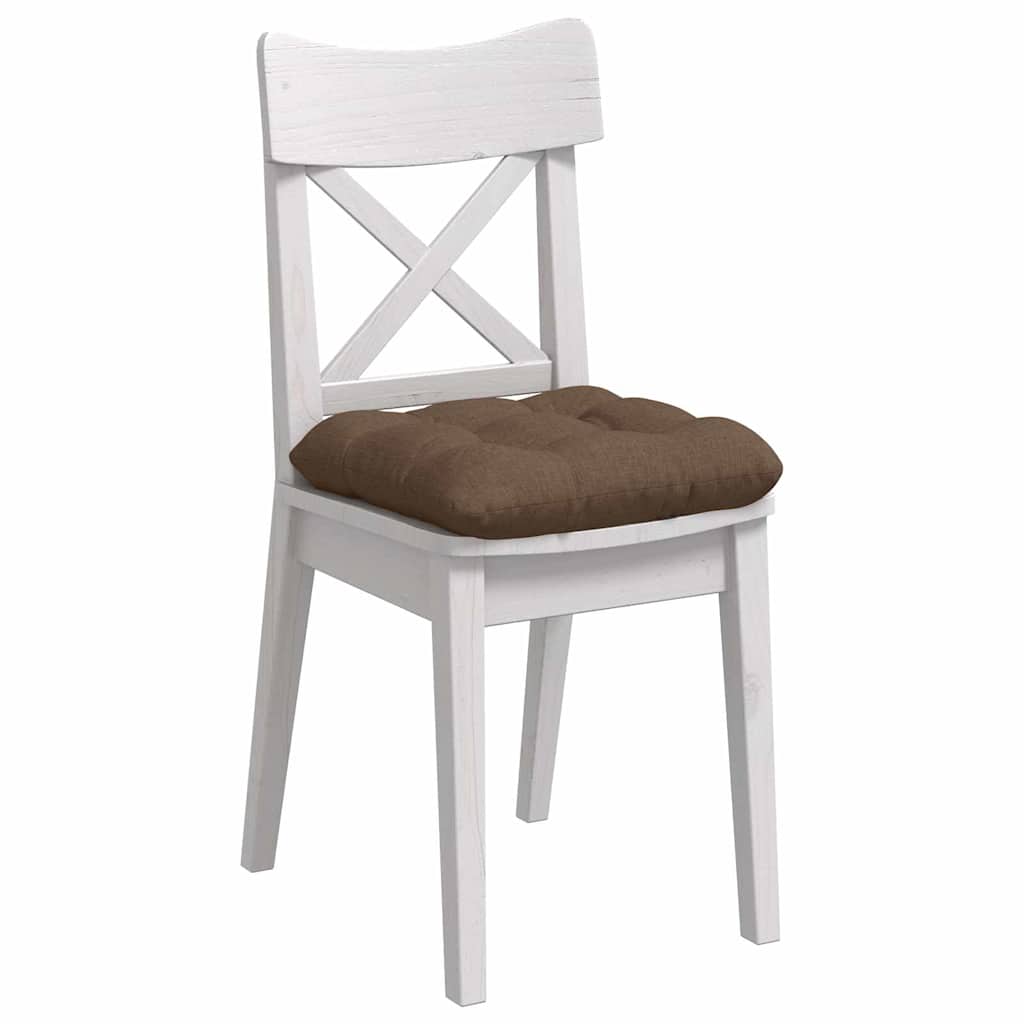 Cuscini per Seduta 4 pcs Marrone 45 x 45 x 12 cm Tessuto