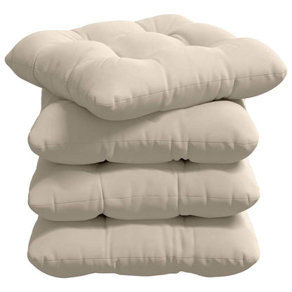 Cuscini per Seduta 4 pcs Beige 45 x 45 cm Tessuto in Microfibra