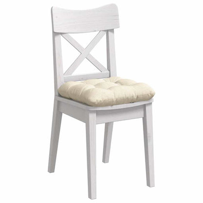 Cuscini per Seduta 4 pcs Crema 45 x 45 cm Tessuto in Cords