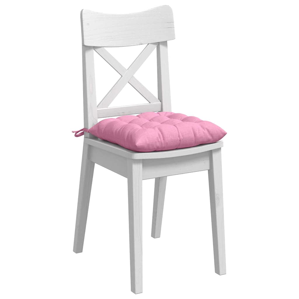 Cuscini per Seduta 4 pcs Rosa 40 x 40 x 6 cm Tessuto