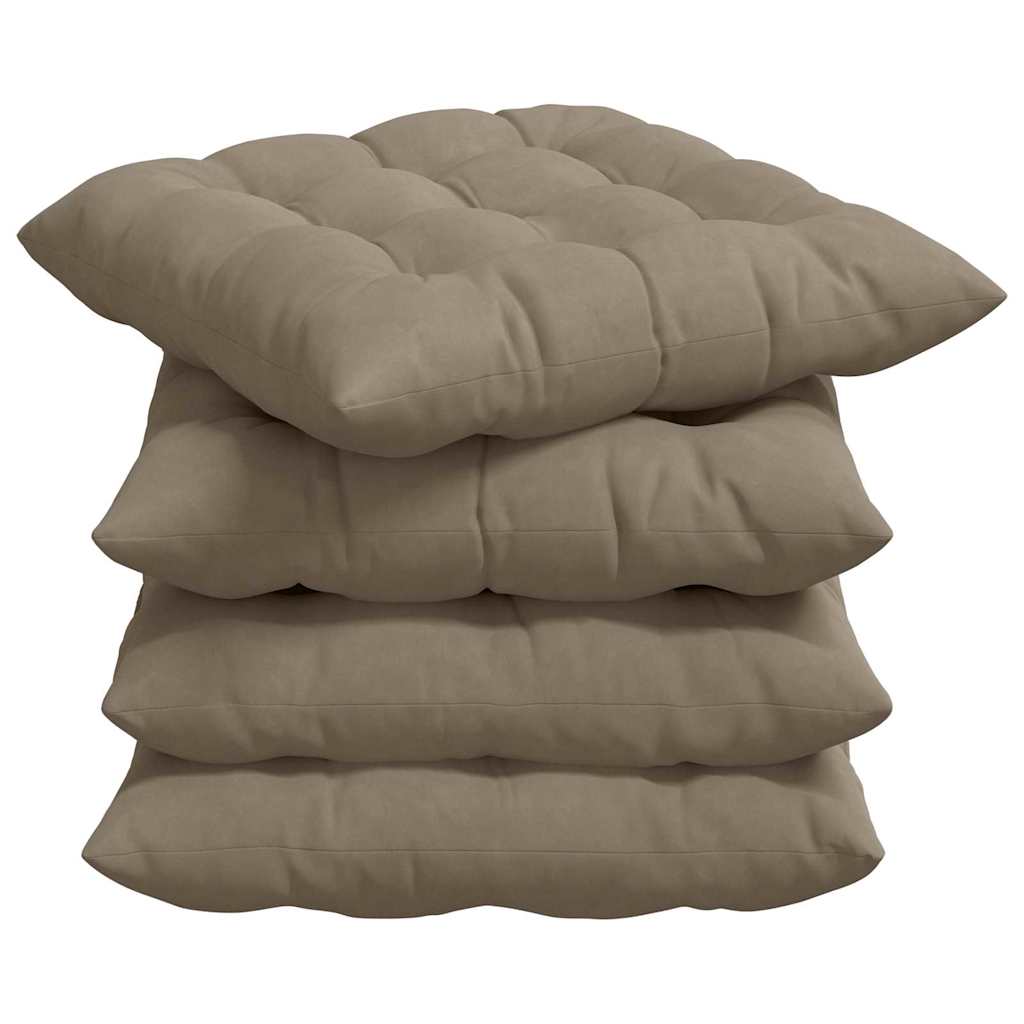Cuscini per Seduta 4 pcs Talpa 40 x 40 x 6 cm Microfibra