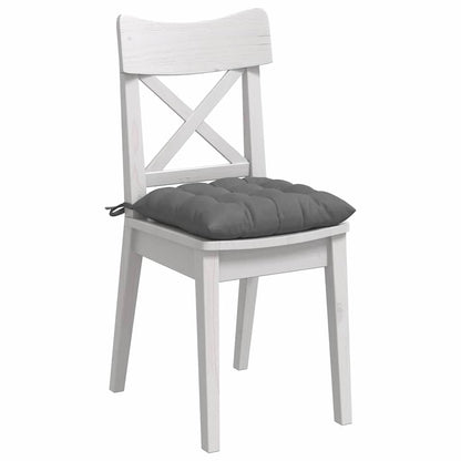Cuscini per Seduta 4 pcs Grigio scuro 40 x 40 x 6 cm Microfibra