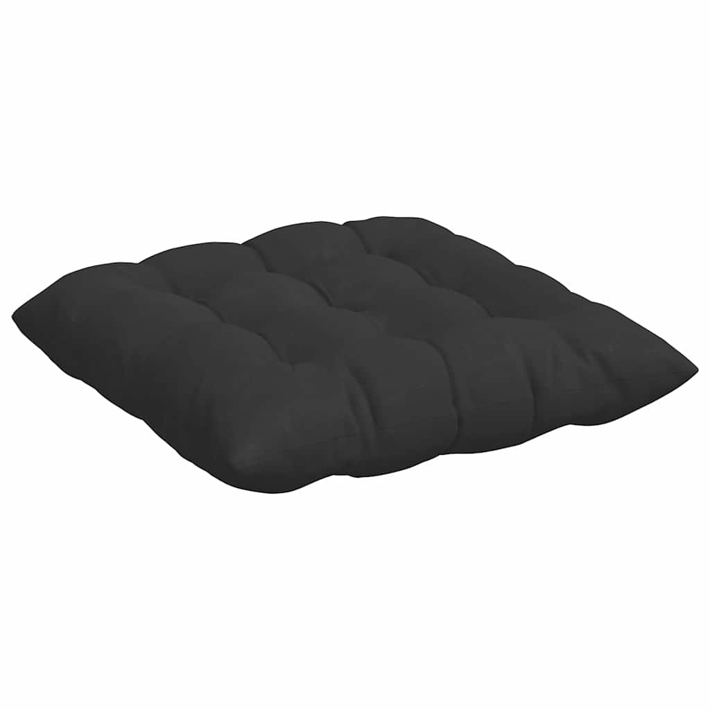 Cuscini per Seduta 4 pcs Nero 40 x 40 x 6 cm Microfibra