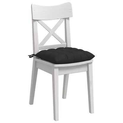 Cuscini per Seduta 4 pcs Nero 40 x 40 x 6 cm Microfibra