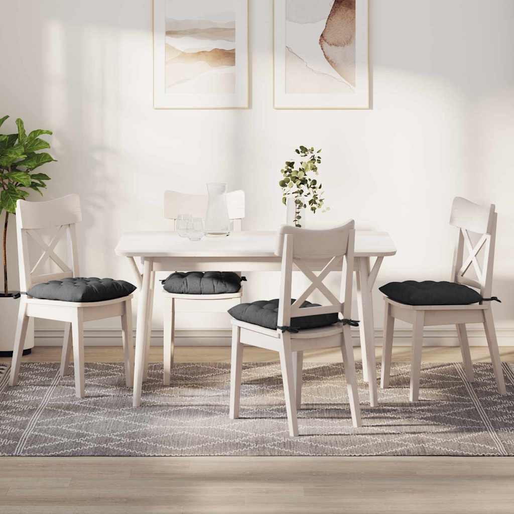 Cuscini per Seduta 4 pcs Grigio scuro 40 x 40 x 6 cm
