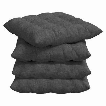Cuscini per Seduta 4 pcs Grigio scuro 40 x 40 x 6 cm