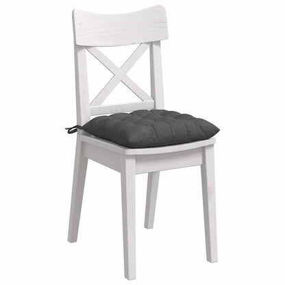 Cuscini per Seduta 4 pcs Grigio scuro 40 x 40 x 6 cm