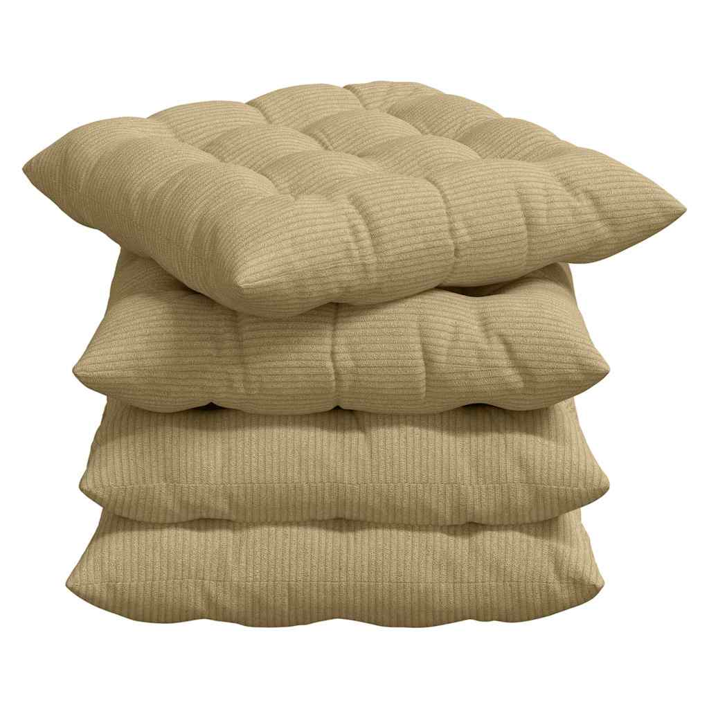 Cuscini per Seduta 4 pcs Grigio Verde 40 x 40 x 6 cm