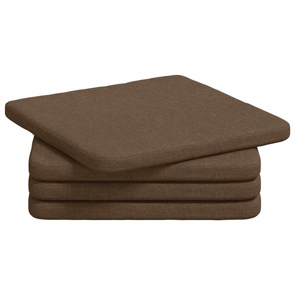 Cuscini per Seduta 4 pcs Marrone 40 x 40 x 3 cm Tessuto