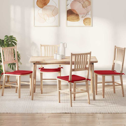 Cuscini per Seduta 4 pcs Rosso 40 x 40 x 3 cm Tessuto