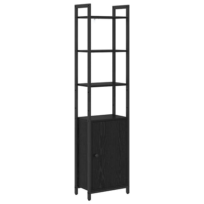 Armadio per Libri Rovere Nero 40 x 24 x 161 cm