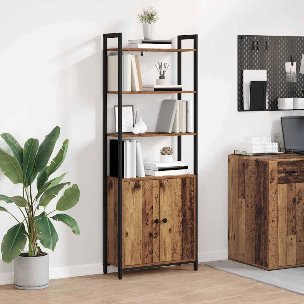 Armadio per Libri Legno vecchio 60 x 24 x 161 cm