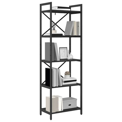 Libreria Rovere Nero 56 x 34 x 171 cm Legno multistrato