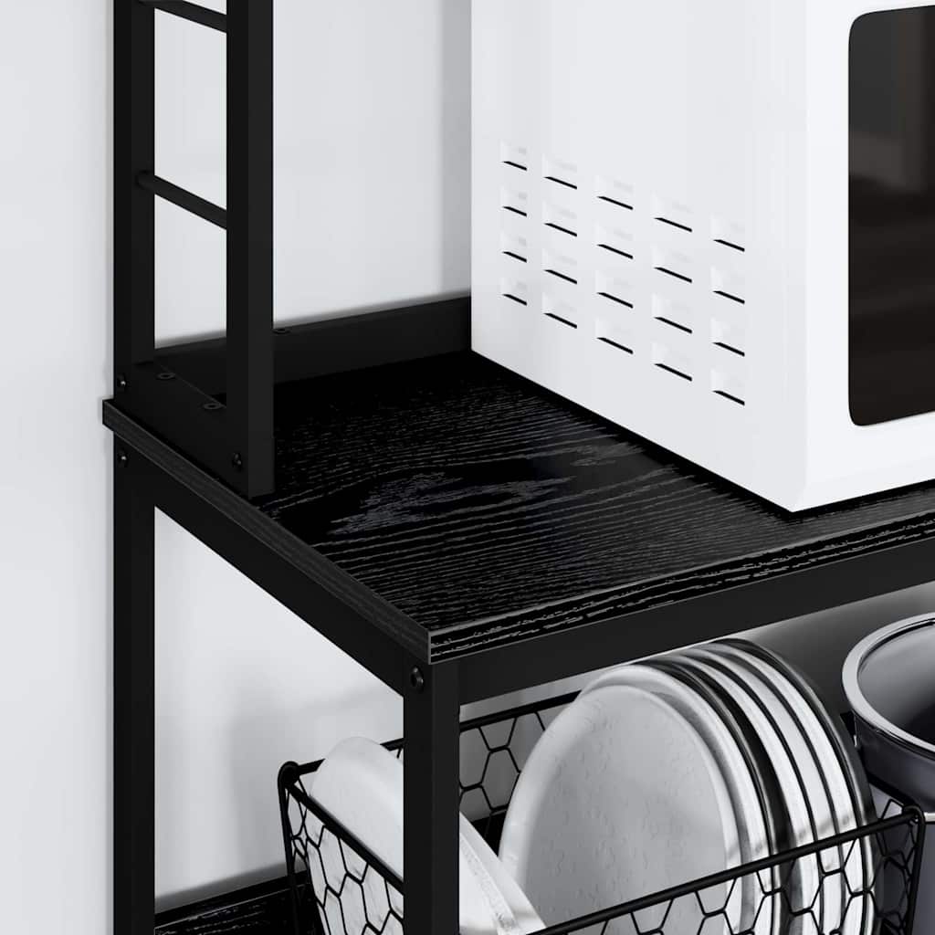 Mensola da cucina Rovere Nero 80 x 40 x 168 cm