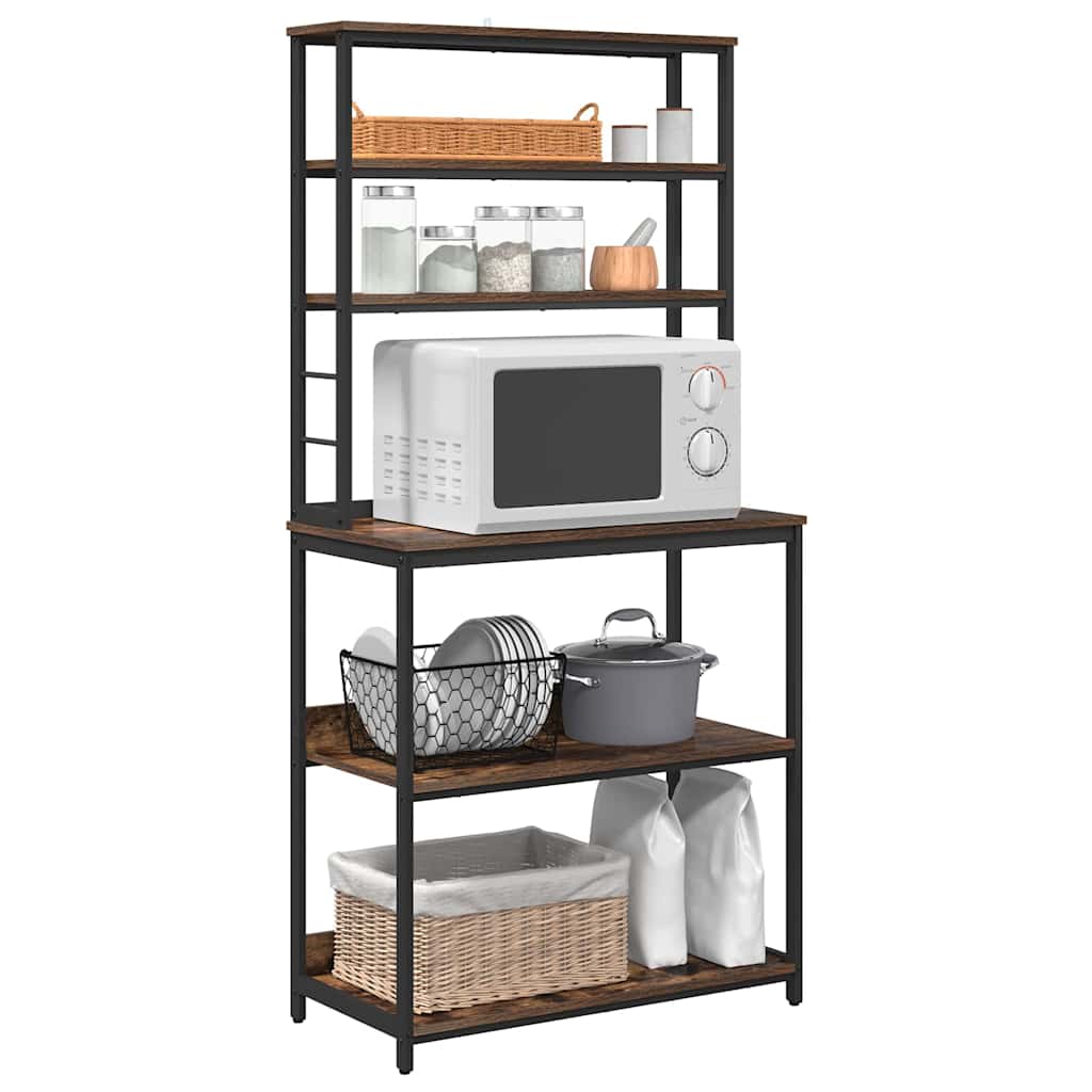 Mensola da cucina Rovere fumÃƒÂ© 80 x 40 x 168 cm