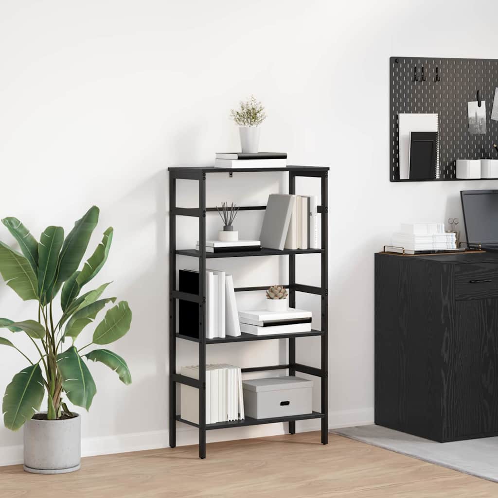 Libreria Rovere Nero 60 x 29,5 x 115 cm Legno multistrato