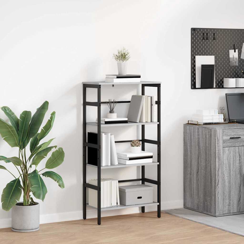 Libreria Grigio Sonoma 60 x 29,5 x 115 cm Legno multistrato