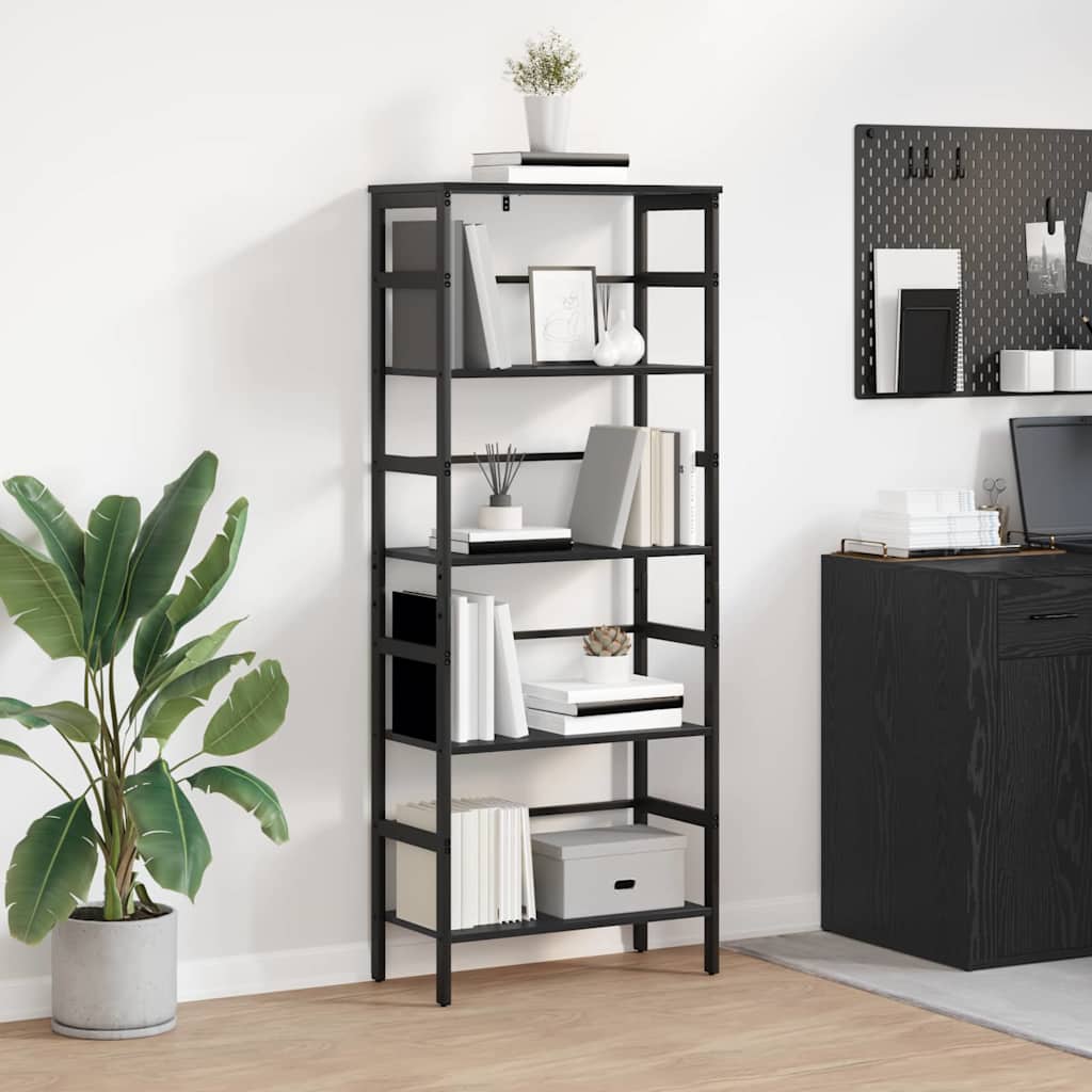 Libreria Rovere Nero 60 x 29,5 x 149 cm Legno multistrato