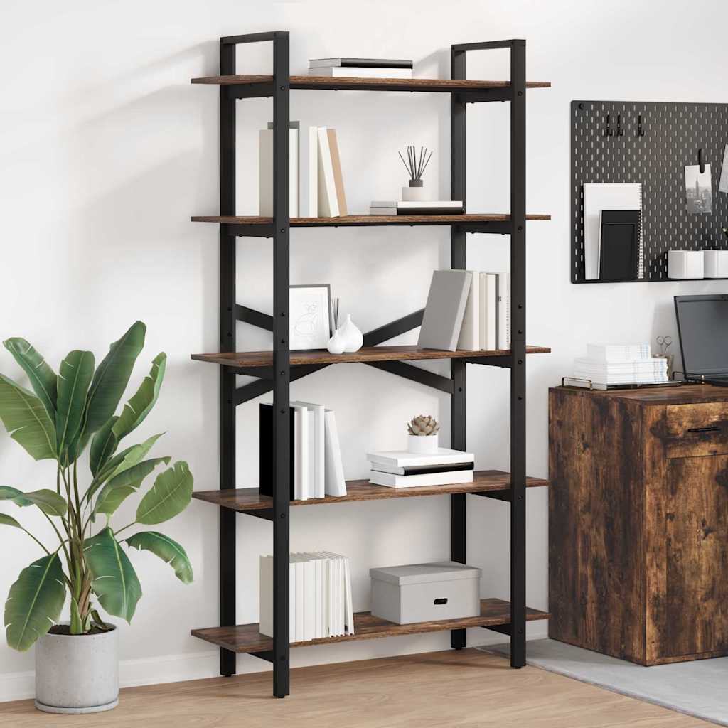 Libreria Rovere fumÃ© 100 x 33,5 x 178 cm Legno multistrato