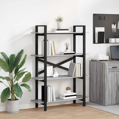 Libreria Grigio Sonoma 100 x 33,5 x 140 cm Legno multistrato