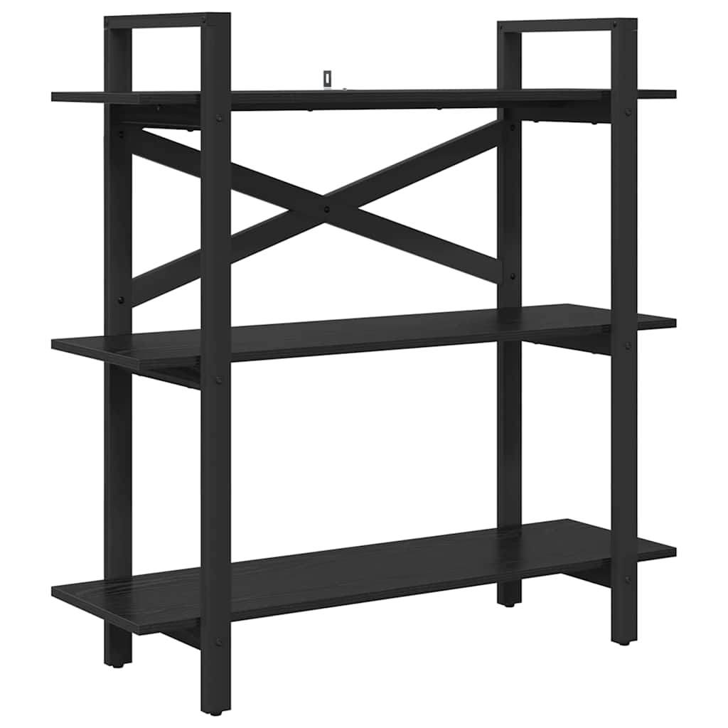 Libreria Rovere Nero 100 x 33,5 x 102 cm Legno multistrato